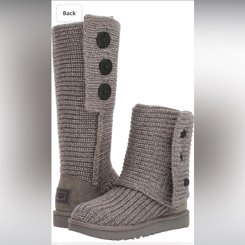 Kids Ugg Sweater Knit Cardy Boots big kid size 5